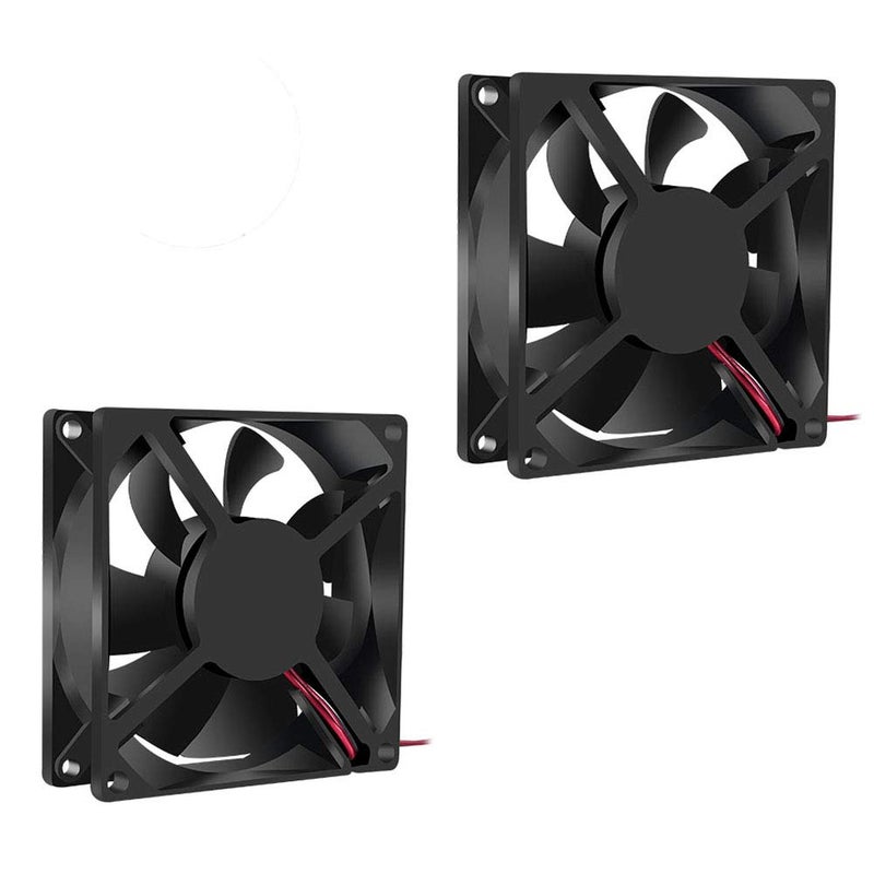 DORHEA 2Pcs 12V 3.14in 0.98in 80mm x 80mm x 25mm DC Fan 8025 Brushless Cooling for PC Computer Case CPU Coolers Radiators 2pin - Image 2